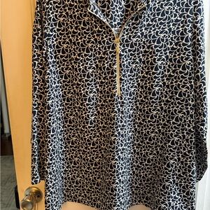 Chico's Blue and White Floral Top